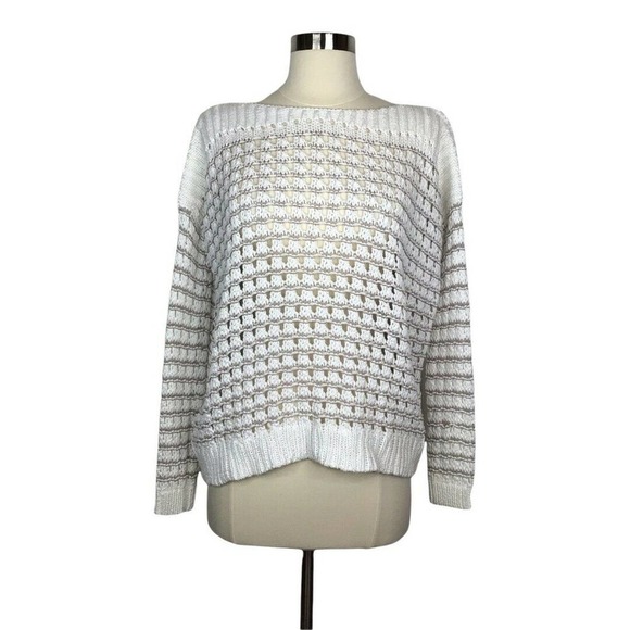 Theory Hadassa Arven Crochet Pullover Sweater - Picture 1 of 10